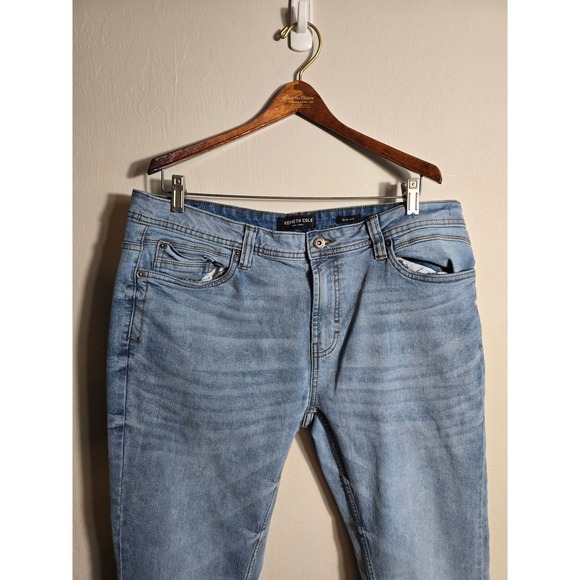 Kenneth Cole New York Blue Slim Fit Jeans - Picture 1 of 5